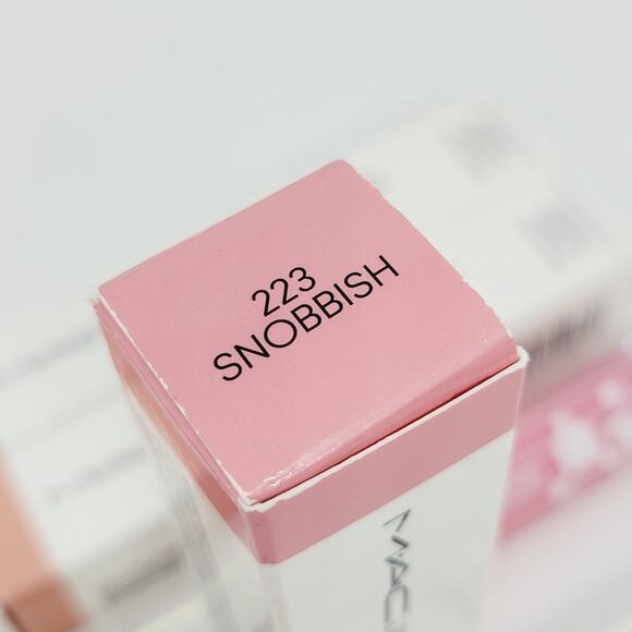 Mac Lipglass Air Non-Sticky Gloss Snobbish Pink Brand New in Box Authentic - Picture 11 of 12